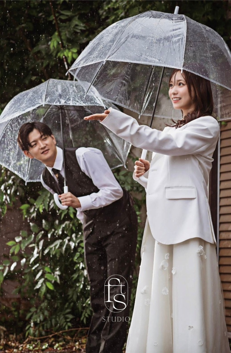 撮影当日は雨でも素敵に撮影できる!