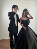 黒ドレスとお持ち込み小物で❤︎