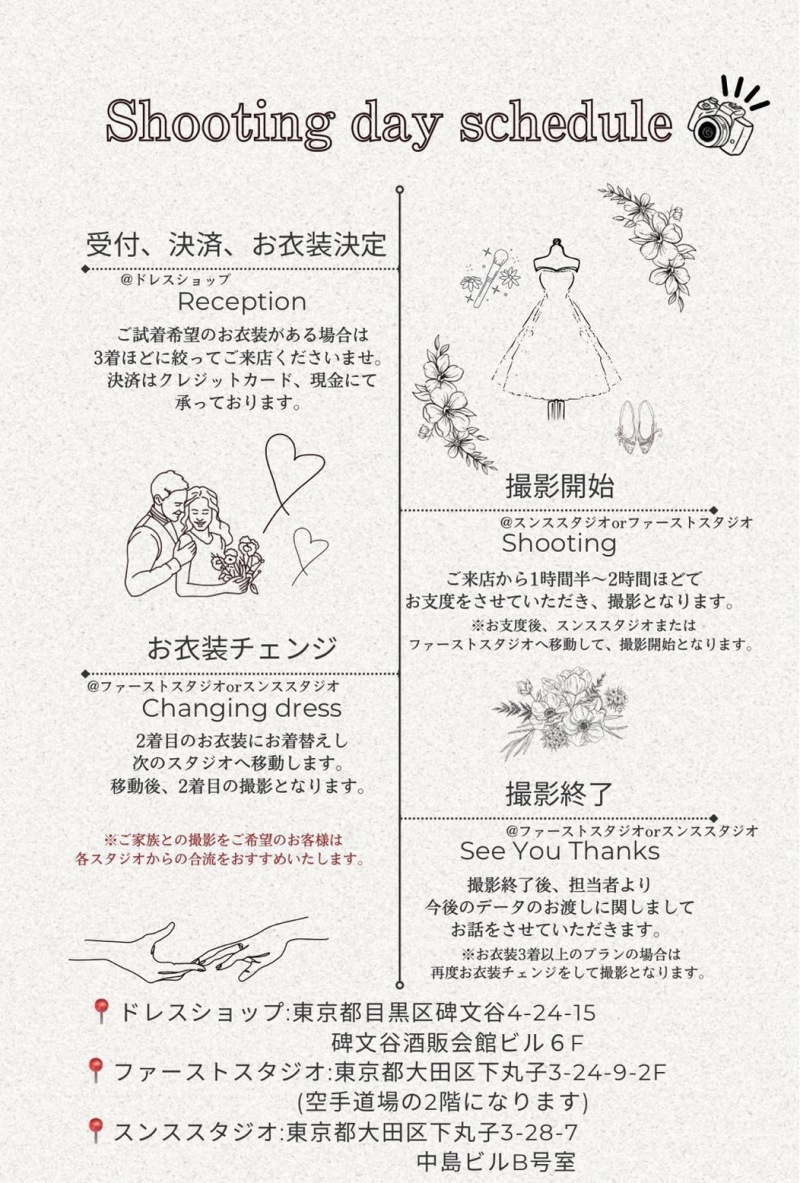 撮影当日の「よくある質問」
