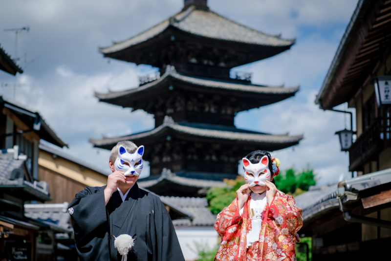 ❁ ９月の八坂の塔周辺撮影風景 ❁ ③ ~撮影ポーズ編~