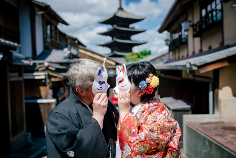 ❁ ９月の八坂の塔周辺撮影風景 ❁ ③ ~撮影ポーズ編~