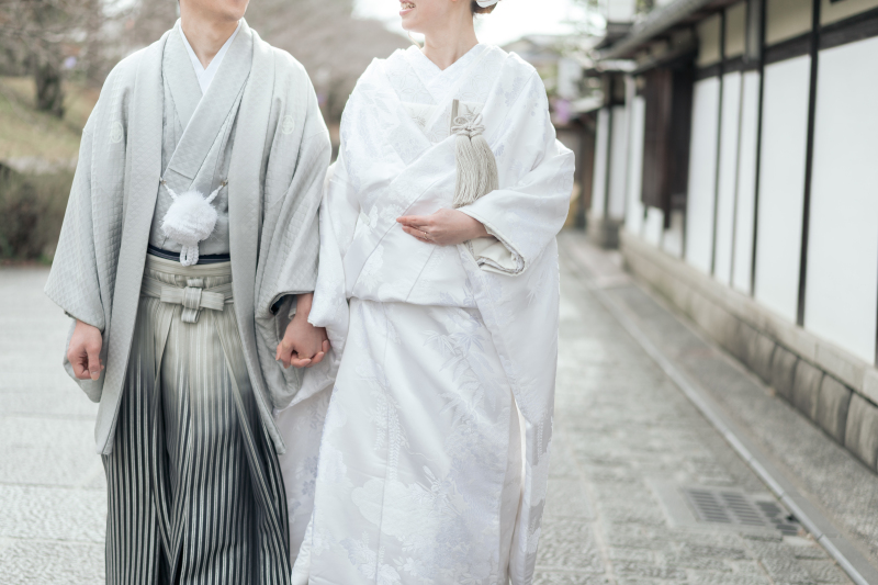 新郎紋付×掛下コーディネート