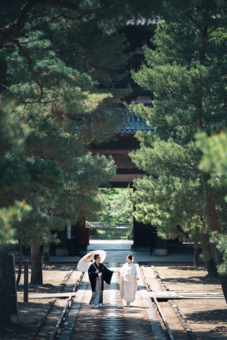 萬福寺での撮影風景