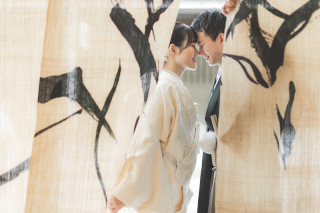 暖簾前ショット