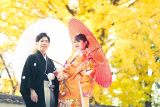 紅葉の撮影と色打掛