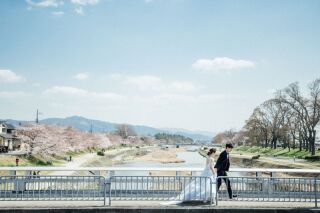 鴨川、桜の時期の撮影風景をご紹介