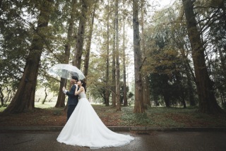 突然の雨も美しい