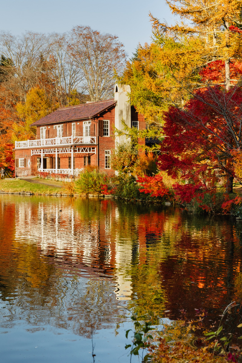 紅葉彩るタリアセンで家族フォト
