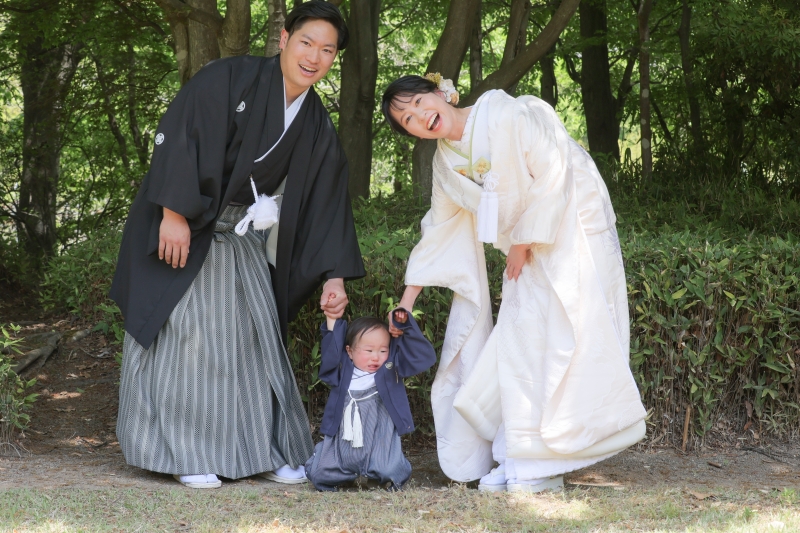 和装で新緑ロケーション^^