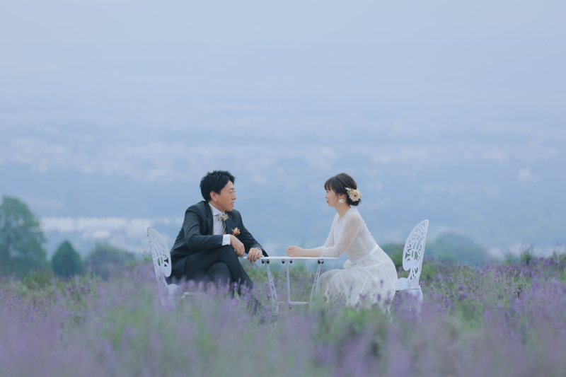 お花も見納め？ラベンダーとお花のロケーション！