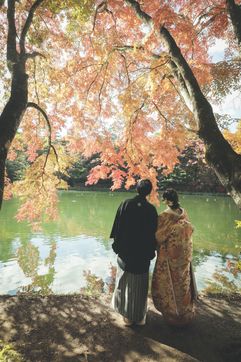 【季節感溢れる写真を♪】和装で紅葉ロケーション!