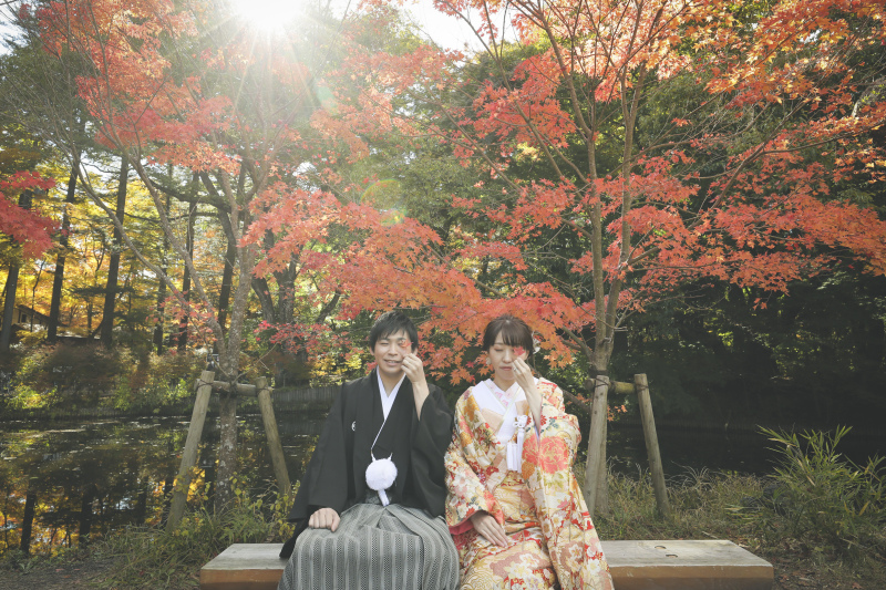 【季節感溢れる写真を♪】和装で紅葉ロケーション!
