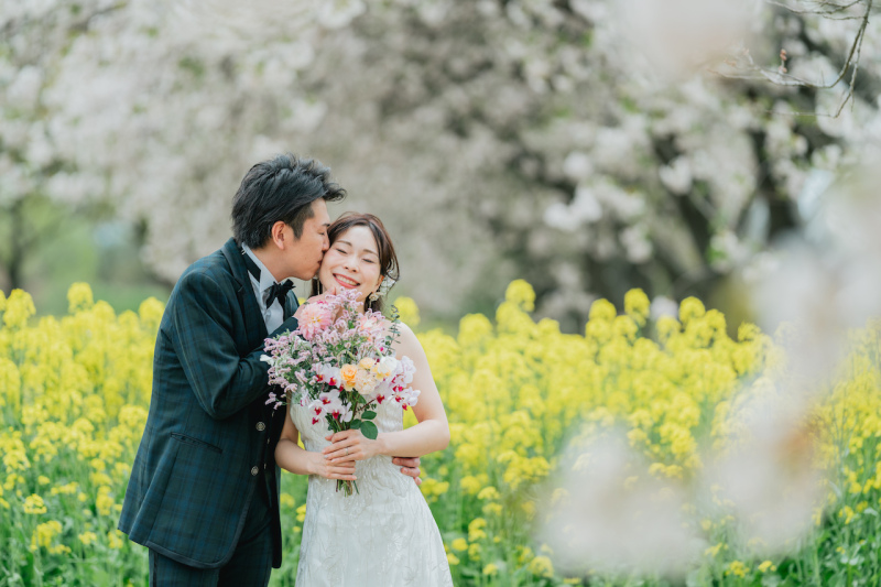 桜と菜の花が重なる、特別な春