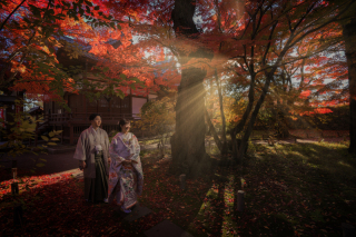 軽井沢の紅葉11月和装◎