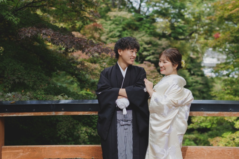 軽井沢紅葉和装+洋装ロケーション撮影