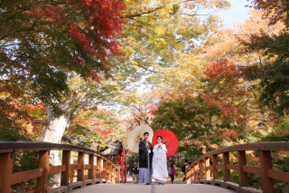 和装で紅葉ロケーション＾＾