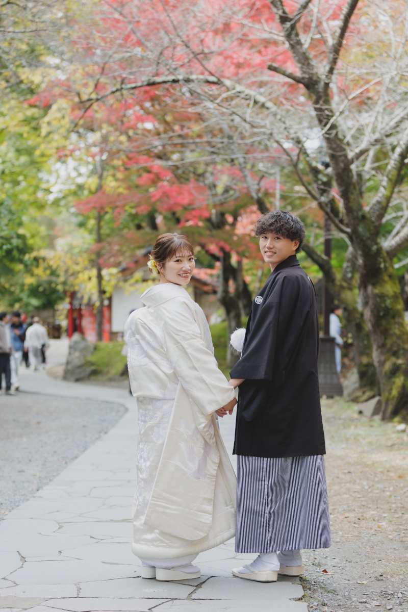 軽井沢紅葉和装+洋装ロケーション撮影