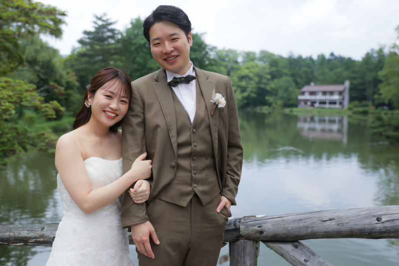 【一期一会の一瞬を軽井沢タリアセン】 笑顔が素敵なおふたり