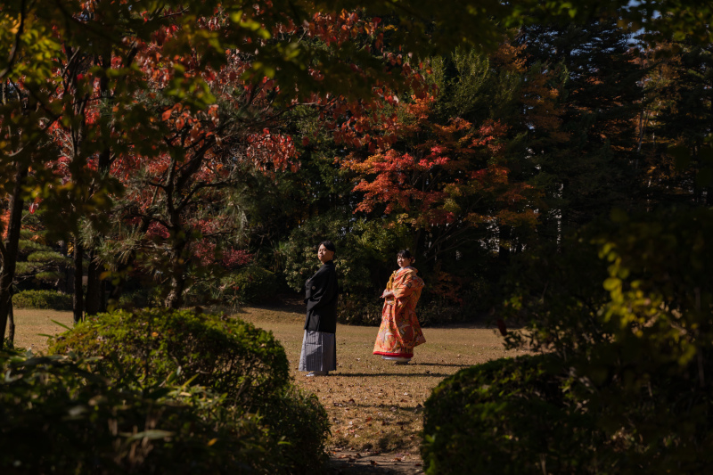 万酔園のいちょう並木 photo by 谷澤明美