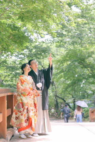 軽井沢で自然に囲まれて