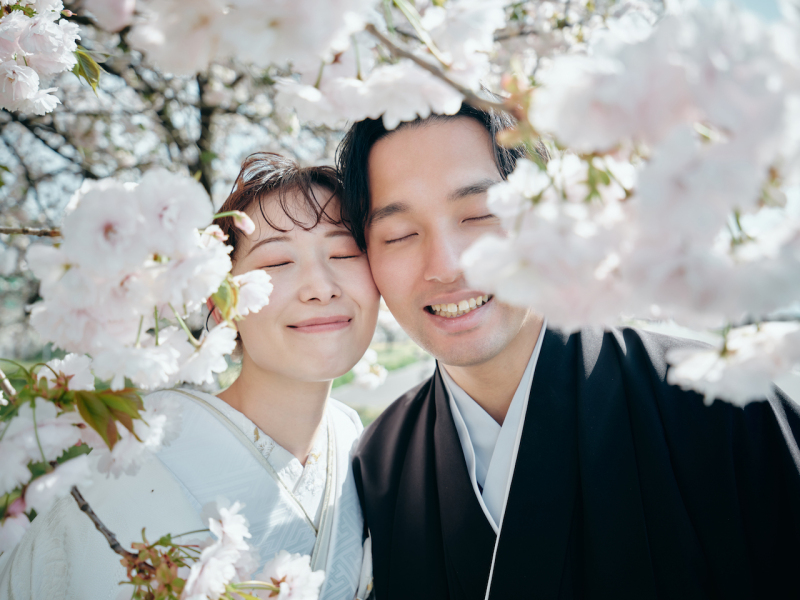 軽井沢店【桜と菜の花】の穴場スポット和装ver.