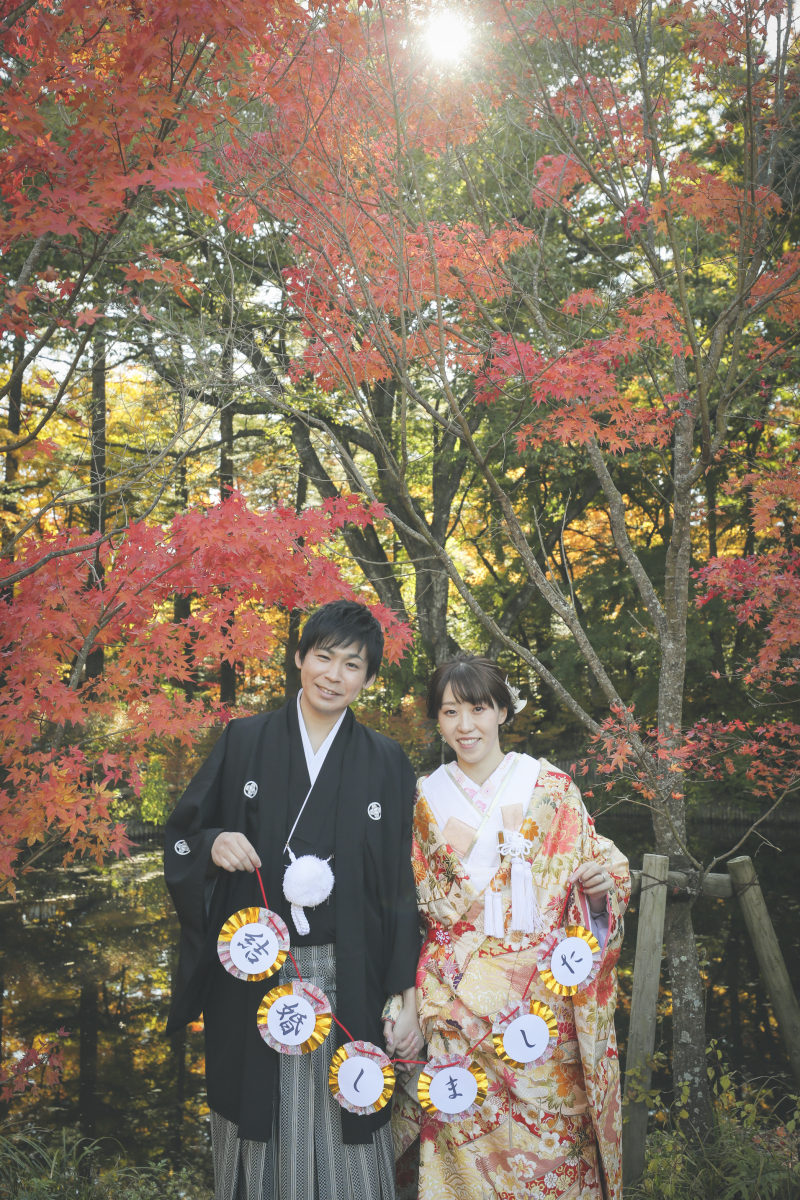 【季節感溢れる写真を♪】和装で紅葉ロケーション!