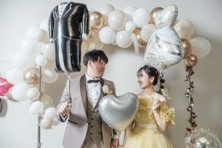 スタジオをかわいく飾って撮影♪