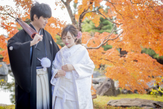 紅葉の季節のフォト婚、人気です★