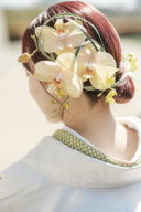 ヘアアレンジ＆ヘッド装花で和装に合わせた洋髪に