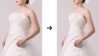 ちょっぴり気になる二の腕も♪フォトレタッチで理想の花嫁に