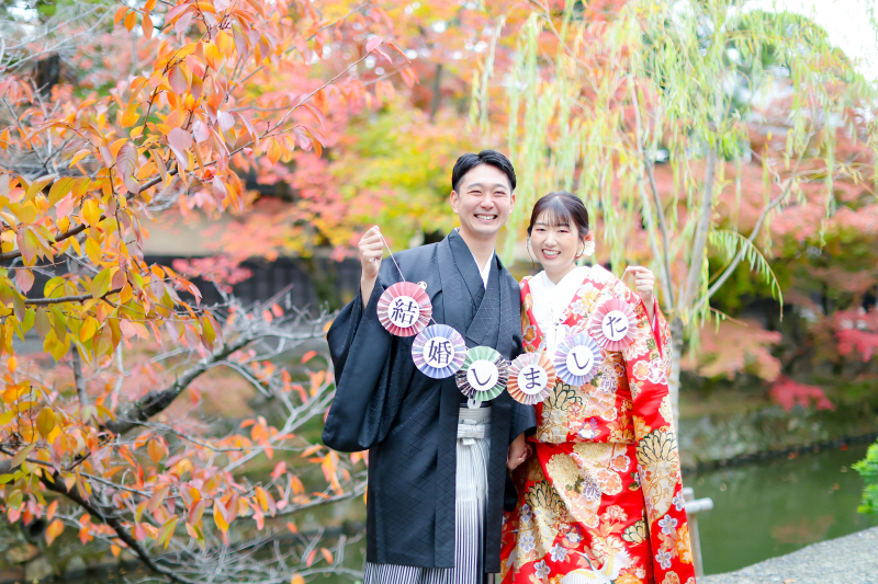 美観地区の紅葉がキレイです