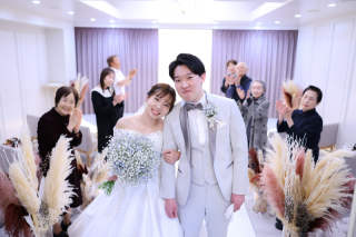 チャペルでの撮影はもはや結婚式です♡