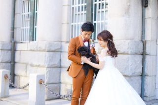 愛犬と美観地区ロケ撮影