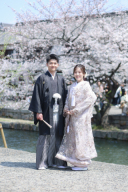 レース打掛がとっても可愛いです!