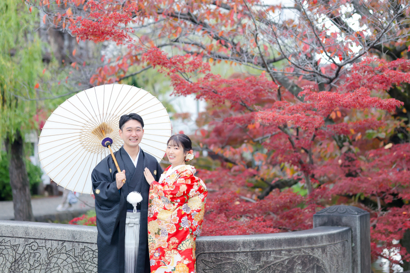 美観地区の紅葉がキレイです
