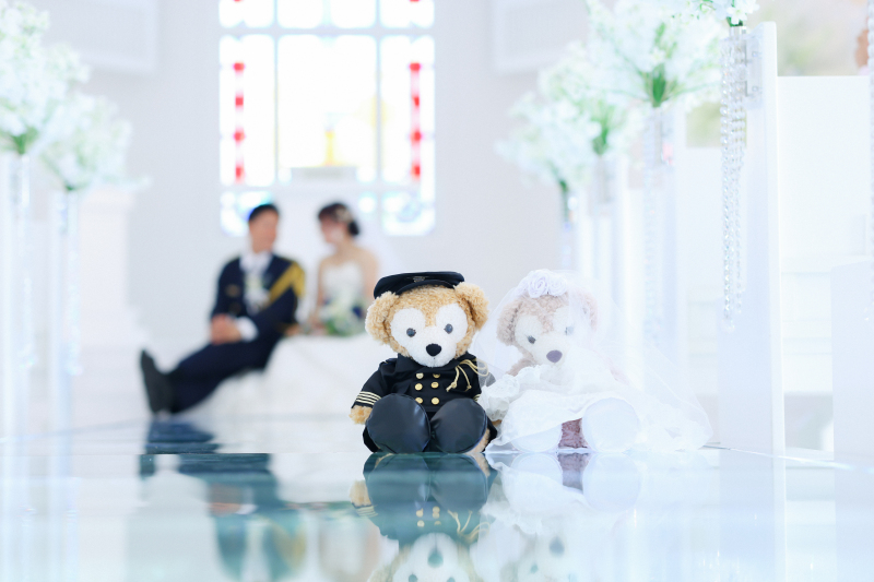 結婚式場のチャペルでフォトウェディング♩