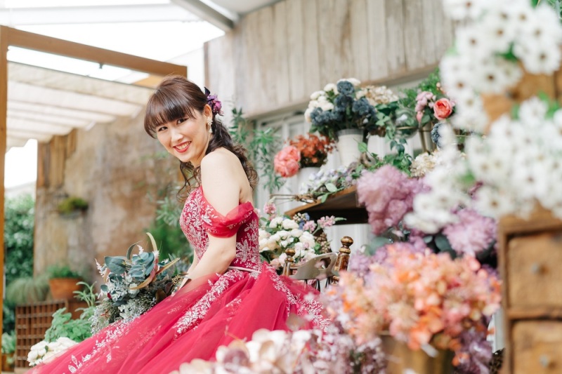 お花いっぱいのガーデンで…♡