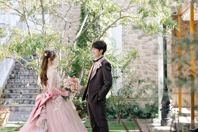 カラードレスPick Up！｜お花をイメージしたピンクカラードレス♡