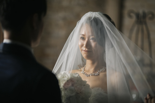 ベール越しショット