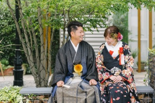 緑豊かなガーデン×和装②