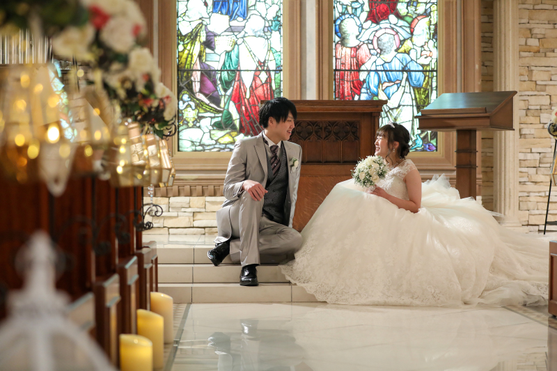 チャペルでお座りショット