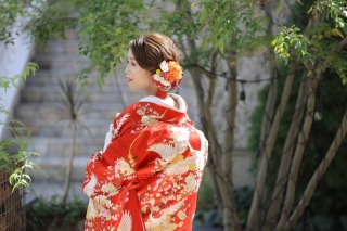 和装紹介|THE日本らしさの真っ赤な色打掛!