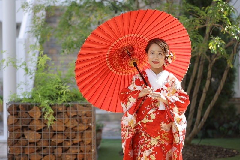 和装紹介|THE日本らしさの真っ赤な色打掛!