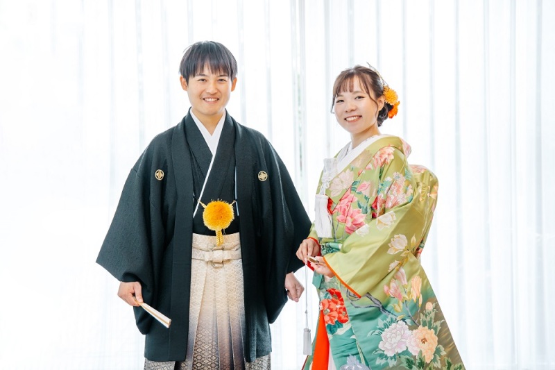 和装紹介♪|イエベさんにおすすめ!ライトグリーンの色打掛☀