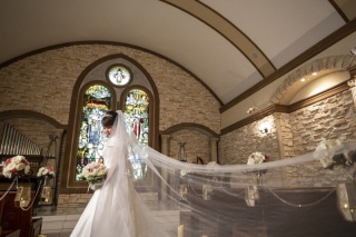 ロングベールで幻想的な一枚