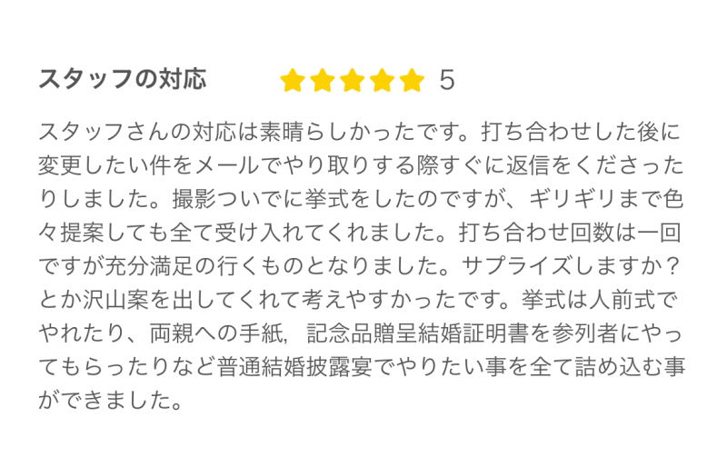 クチコミ紹介|お客様からのリアルな声!~スタッフの対応編~