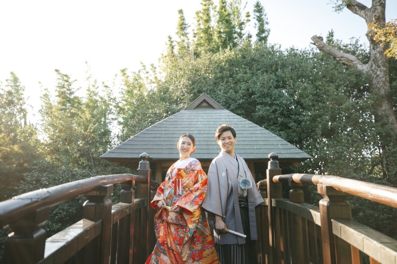 お客様レポート|和装ロケ&ウェディングドレス◇丈山苑&スタジオ◇イルミ◇ペット