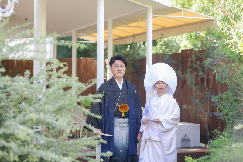和装紹介|ネイビーの紋付袴~シック×清涼感~