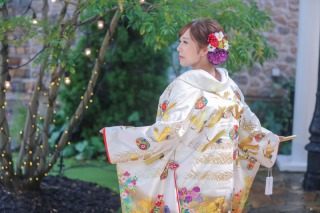 和装コーディネート紹介｜やさしげなホワイトコーデ♡