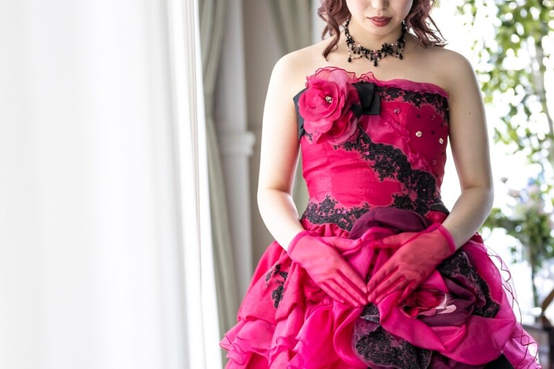 憧れのピンクのドレス